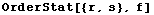 OrderStat[{r, s}, f]